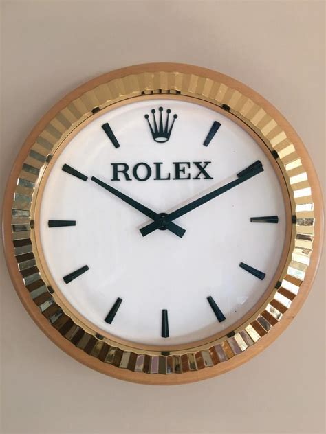 rolex dealer clock for sale|Rolex dealer wall clock.